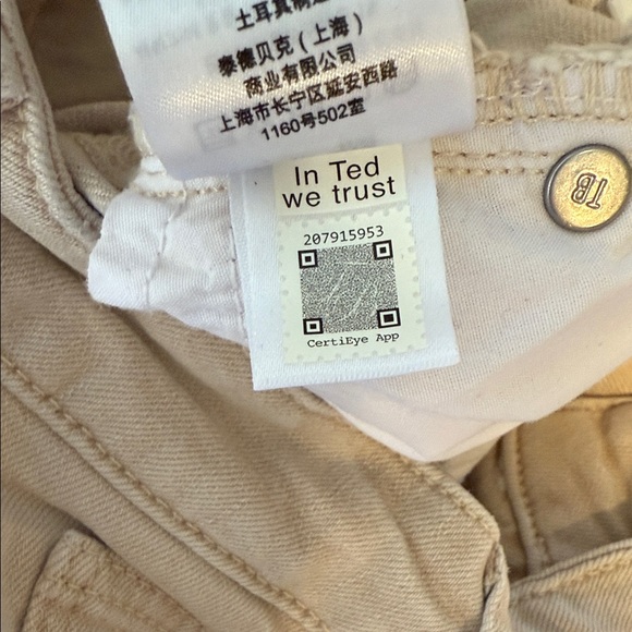 Ted Baker Light Tan Straight Leg Jeans - Picture 6 of 6